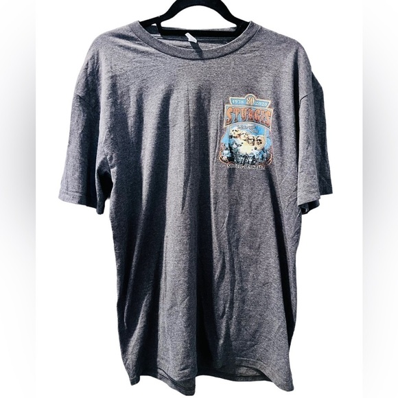 Sturgis Motorcycle Rally 80th Anniversary Biker T-Shirt Men's Size Large - Picture 2 of 7
